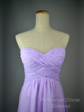 A Line Sweetheart Neck Backless Lilac Long Semi Formal Prom Dress, Lilac Long Bridesmaid Dress